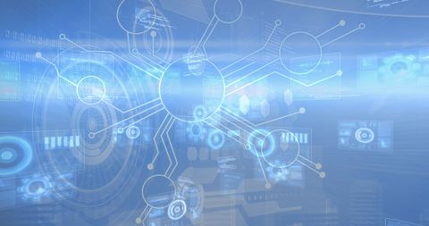 Abstract Data Network with Digital Elements - Download Free Stock Images Pikwizard.com