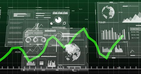 Digital Data Visualization with Global Analytics Interface - Download Free Stock Images Pikwizard.com