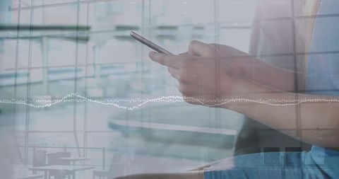 Young Woman Analyzing Data on Smartphone with Digital Graph Overlay - Download Free Stock Images Pikwizard.com