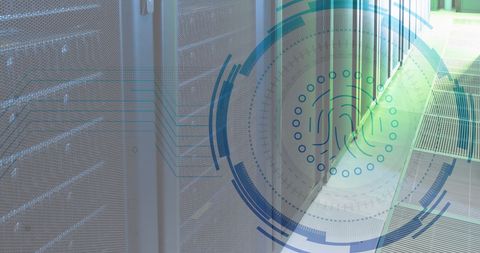 Biometric Fingerprint Security in Data Center Server Room - Download Free Stock Images Pikwizard.com