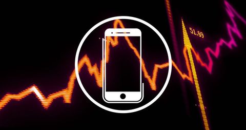 smartphone with financial graph background emphasizes mobile finance - Download Free Stock Images Pikwizard.com