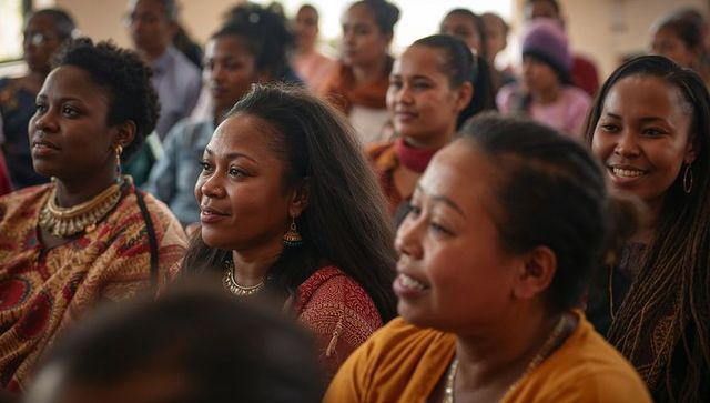 Diverse Group of Women Engaged in Community Gathering