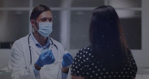 Doctor Explaining Treatment to Patient in Modern Clinic