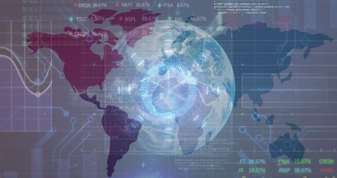 Global Data Processing and Digital Connections - Download Free Stock Images Pikwizard.com