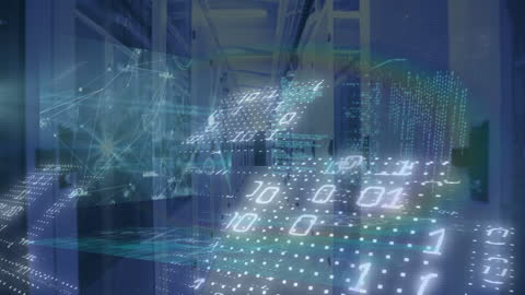 Digital DNA Helix Amidst Data and Cityscape