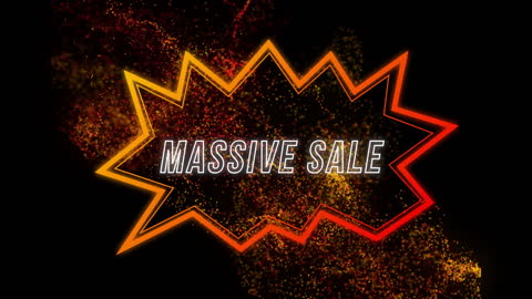 Vibrant Massive Sale Banner with Bright Speech Bubble