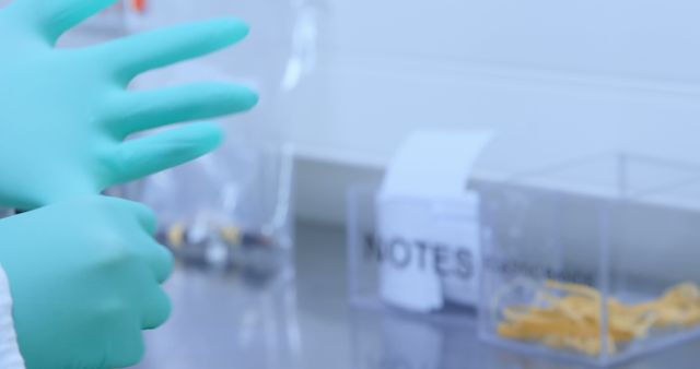 Researcher Wearing Gloves in Laboratory Environment - Download Free Stock Images Pikwizard.com