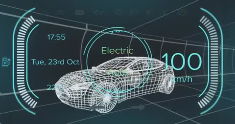 Futuristic Projection Technology Accelerating Electric Vehicle
