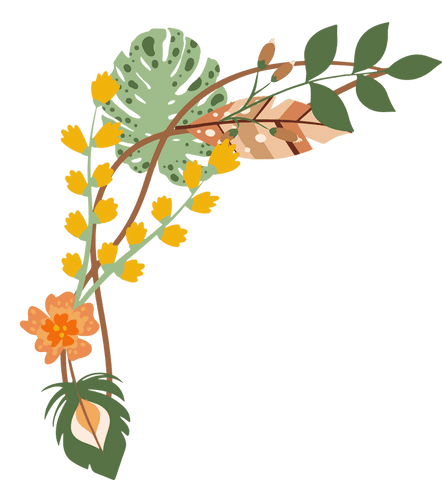 stylized floral corner with monstera leaf on transparent background - Download Free Stock Videos Pikwizard.com