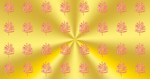 vibrant pink plant pattern on luminous yellow background - Download Free Stock Images Pikwizard.com