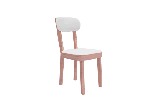 Transparent Wooden Chair with Upholstered Seat and Backrest - Download Free Stock Videos Pikwizard.com
