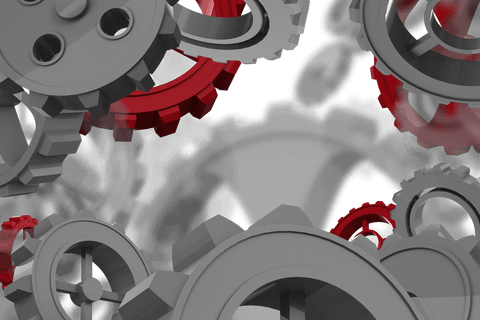 Gray and Red Gears on Transparent Background Illustrating Cooperation - Download Free Stock Videos Pikwizard.com