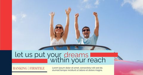 joyful couple celebrating in convertible for financial freedom - Download Free Stock Templates Pikwizard.com