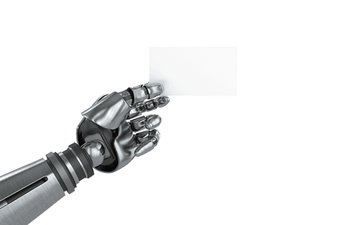 Transparent Robotic Arm Holding Blank Placard in Futuristic Design - Download Free Stock Videos Pikwizard.com