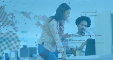 Diverse Team Collaborating on Global Trading Strategies