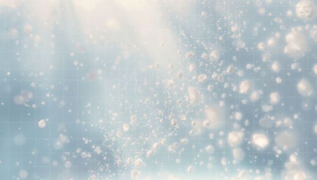 Ethereal Glowing Foam Bubbles in Abstract Digital Space