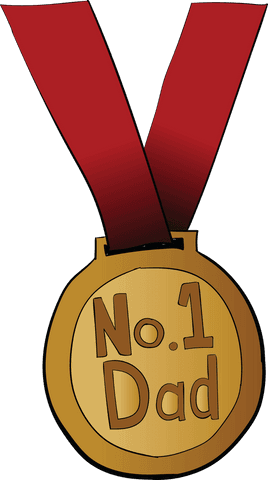 transparent no.1 dad medal with red ribbon for celebrating fatherhood - Download Free Stock Videos Pikwizard.com
