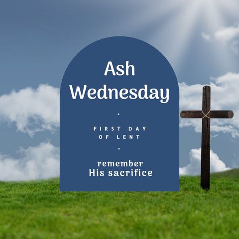 Ash Wednesday Christian Lent Card with Cross Background - Download Free Stock Templates Pikwizard.com