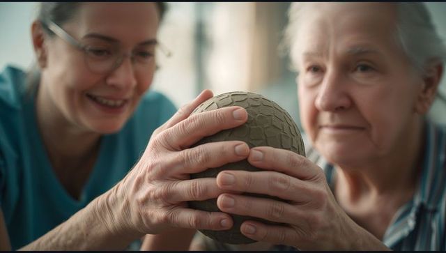 Elderly care through art therapy: clay crafting