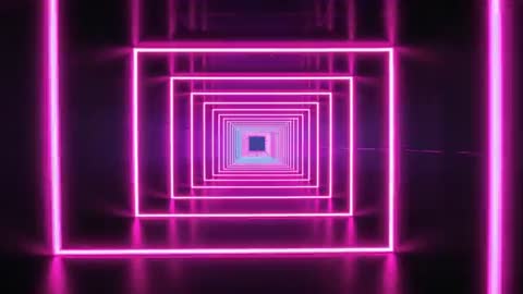 Futuristic Neon Corridor with Endless Symmetry and Vivid Colors