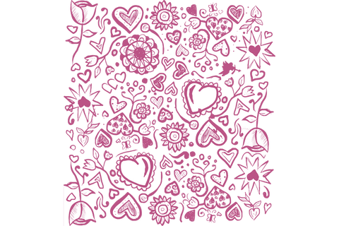 pink hearts and flowers doodle with transparent background - Download Free Stock Videos Pikwizard.com