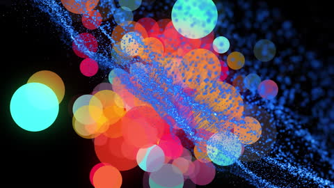 Vibrant Abstract Light Motion in Dark Space