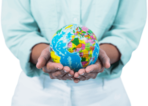 transparent hands holding colorful world globe - Download Free Stock Videos Pikwizard.com