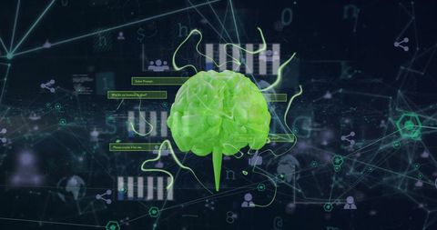 Digital Brain with Global Data Network Concept - Download Free Stock Images Pikwizard.com