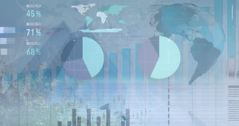 Animated Statistical Data with Global Business Connections