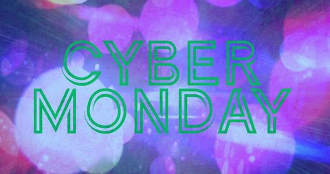 Cyber Monday Sale Digital Banner With Colorful Design - Download Free Stock Images Pikwizard.com