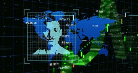Futuristic Digital Interface with Global Business Data Visualization - Download Free Stock Images Pikwizard.com