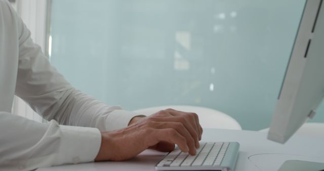 Close-Up of Professional Typing on Keyboard in Modern Office - Download Free Stock Images Pikwizard.com