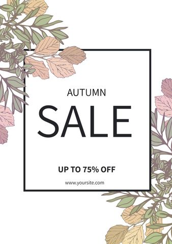 Autumn Sale Promotion with Elegant Foliage Design - Download Free Stock Templates Pikwizard.com