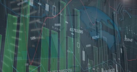 Digital Financial Charts Overlaying Globe Showcasing Global Economy - Download Free Stock Images Pikwizard.com