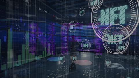 Futuristic NFT Technology with Digital Connection