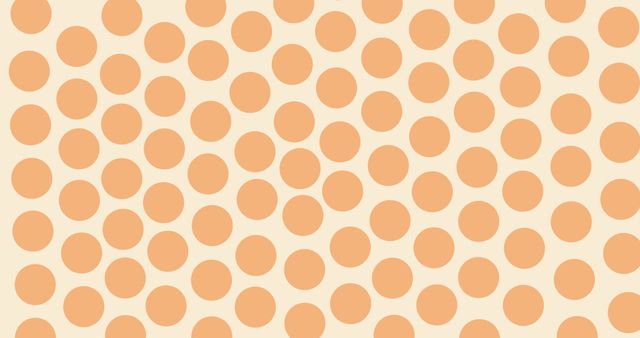 An abstract retro pattern featuring orange polka dots on a beige background. This seamless design is perfect for use in textile, wallpaper, and fabric design, as well as backgrounds for websites and digital media. It conveys a vintage and stylish aesthetic that can be used for decorative purposes in various creative projects.
