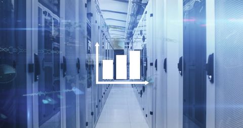 Digital Data Growth Displayed in Modern Server Room - Download Free Stock Images Pikwizard.com