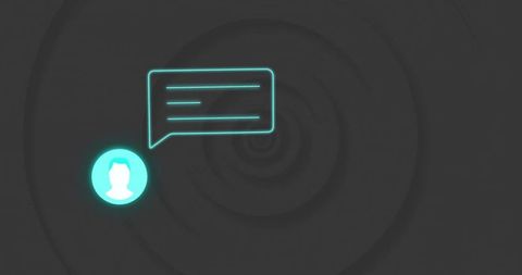 Chat Icon and Speech Bubble on Grey Background - Download Free Stock Images Pikwizard.com