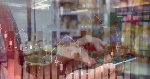 double exposure of digital stock trading and smartphone usage - Download Free Stock Images Pikwizard.com
