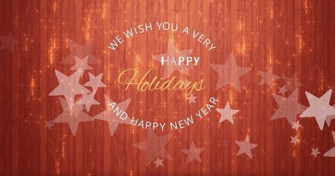 Festive Happy Holidays Text with Falling Stars - Download Free Stock Images Pikwizard.com