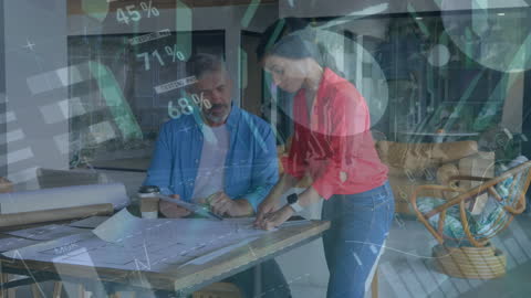 Business People Analyzing Statistics and Financial Data