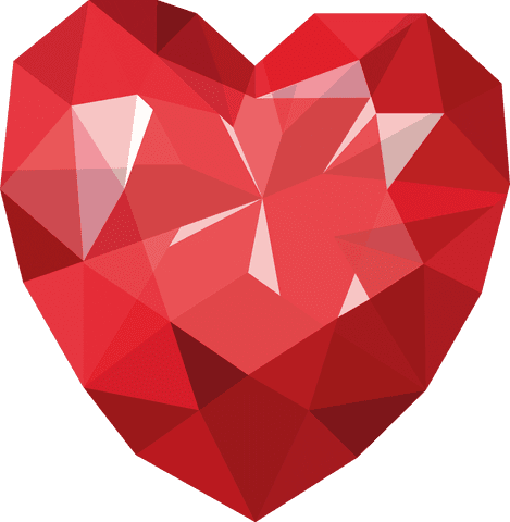 Geometric Crystal Heart on Transparent Background for Valentine's Day - Download Free Stock Videos Pikwizard.com