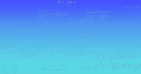 Mathematical Formulas Scrawled on Blue Gradient Background - Download Free Stock Images Pikwizard.com