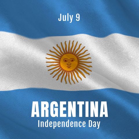 Argentina Flag Celebrating Independence Day on July 9 - Download Free Stock Templates Pikwizard.com