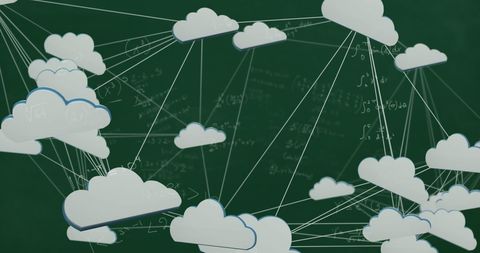 Conceptual Cloud Computing Illustration with Math Equations - Download Free Stock Images Pikwizard.com