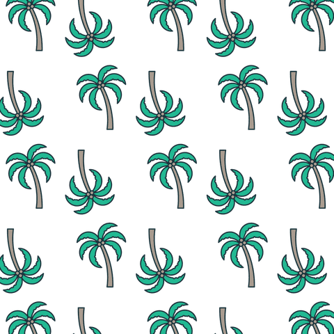 Seamless Pattern of Green Palm Trees on Transparent Background - Download Free Stock Videos Pikwizard.com