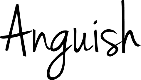 Anguish word art on transparent background