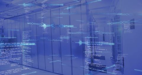 Data Processing Technology Displayed Over Server Infrastructure - Download Free Stock Images Pikwizard.com
