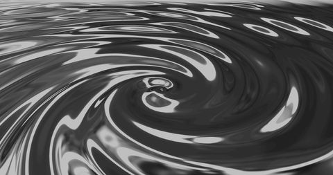 Hypnotic Metallic Liquid Swirl in Grayscale - Download Free Stock Images Pikwizard.com