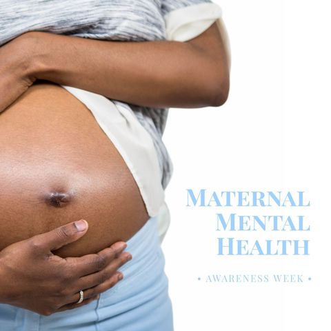 maternal mental health awareness with pregnant woman - Download Free Stock Templates Pikwizard.com